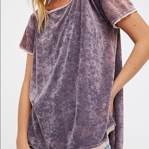 We the Free Doran Purple Velour Tee Free People